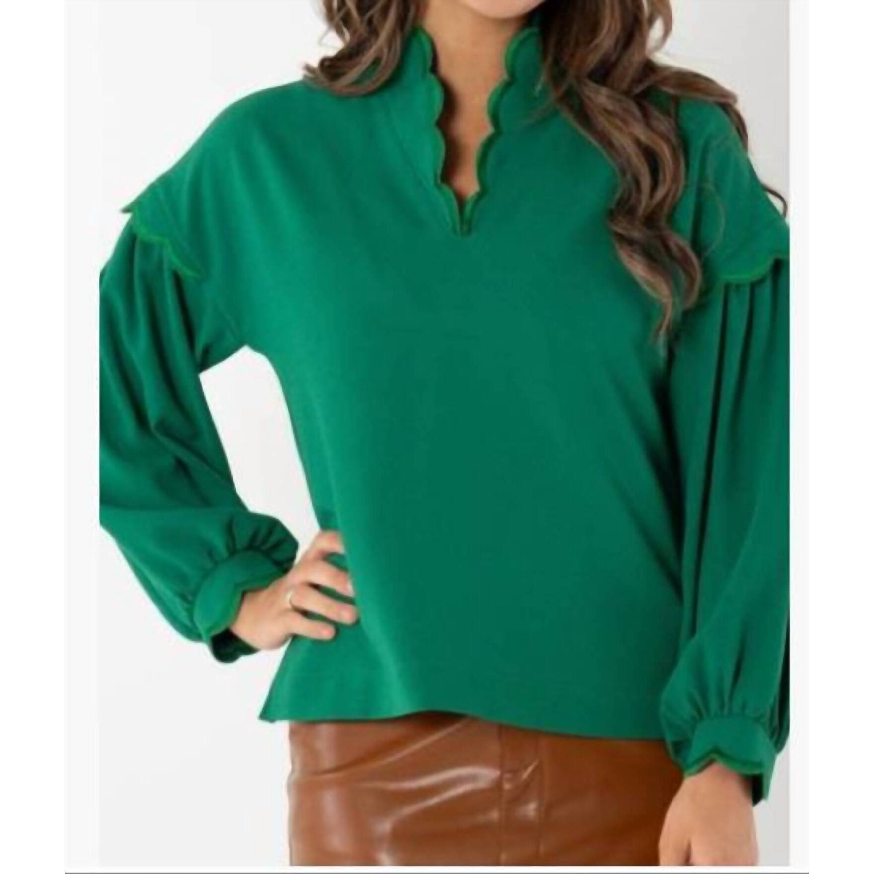New Emily Mccarthy Orchid Top In Green